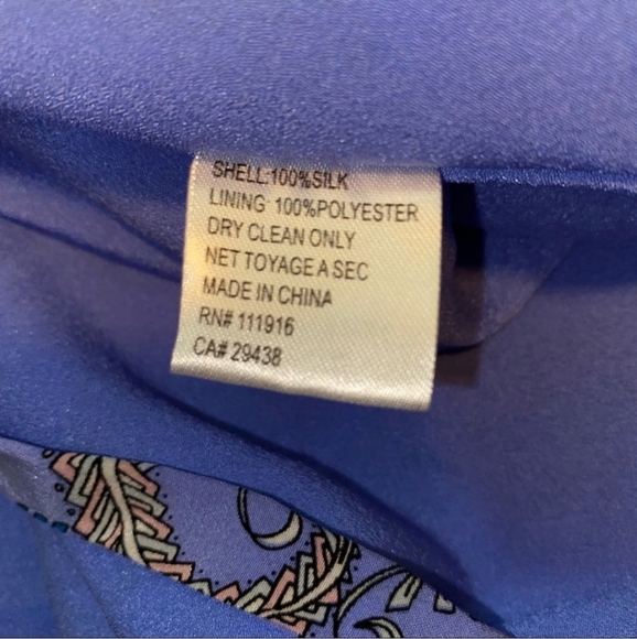 YUMI KIM Paisley Wrap Dress Silk Lavender Purple Pink Black Gold L 8 10 - Picture 7 of 11